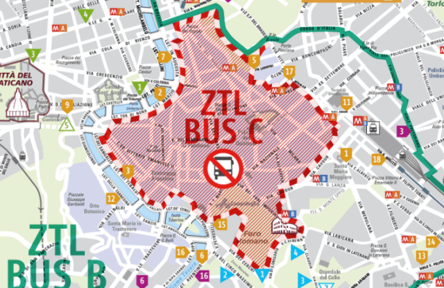 Lista, mappa e regolamento dei parcheggi bus turistici a Roma
