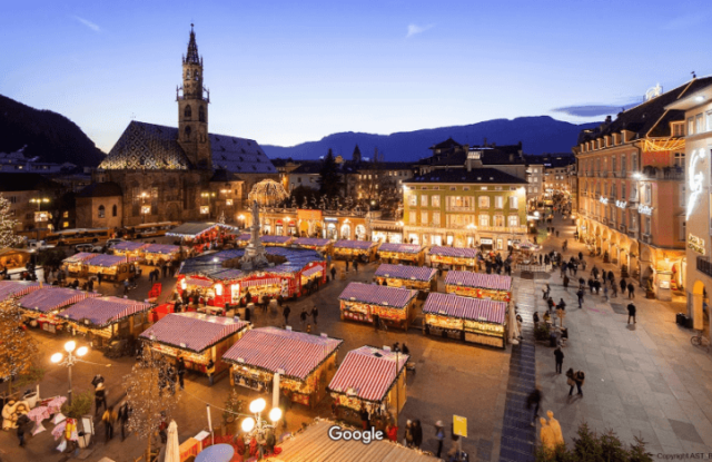 Fermate per i bus turistici al mercatino di Natale di Bolzano